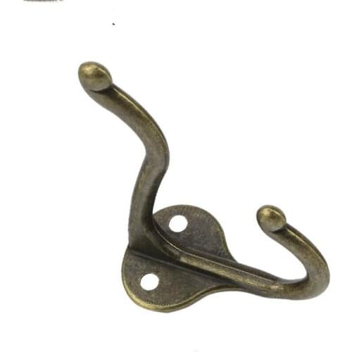 5Pcs Retro Zinc Alloy Lengthen Door Hooks for Clothes Coat Hat Bag Towel Hanger Bathroom Wall