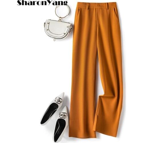 Straight Pants Womens 2021 Autumn New High Waist Trousers Casual Pants Womens Korean Loose Black Suit Pants