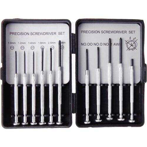 1 Set 11pcs Jewelers Micro Screwdriver Set Precision Watch Jewelry Glasses Repairs