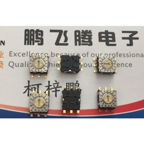 1PCS Japan COPAL S-7070ETB 0-F/16-bit rotary dial coding switch patch 6-foot inverse code