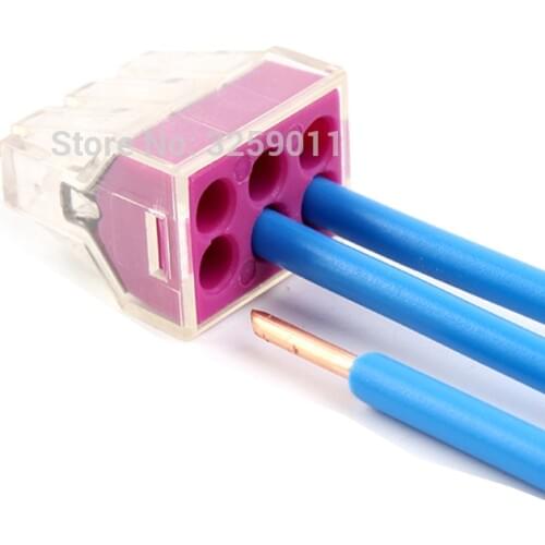 1PCS Push Wire Connector For Junction Boxes 400 V 18-12 AWG PCT-106 773-106 purple Suyep