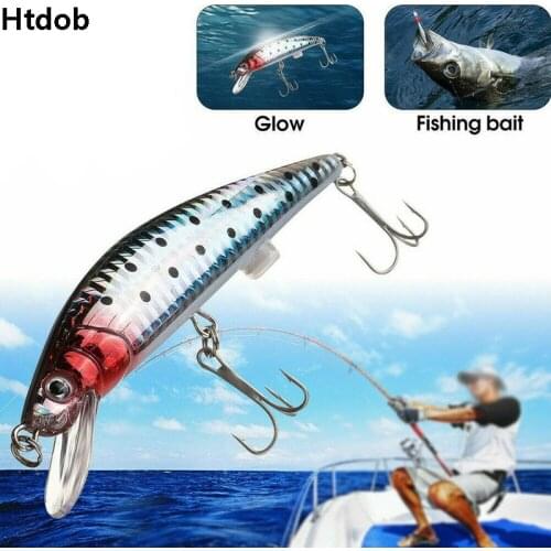 1PC USB Rechargeable LED Light Fishing Lure Twitching Fishing Lures Bait Hooks Vibration Electronic Fishing Baits Lures Kit Bass