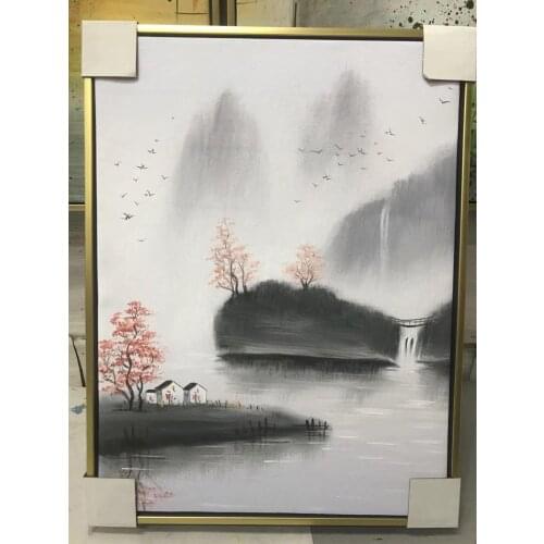 100% Hand Painted Modern Chinese Landscape Oil Painting on Canvas Abstract Canvas Painting Wall art Picture for Home Decoration