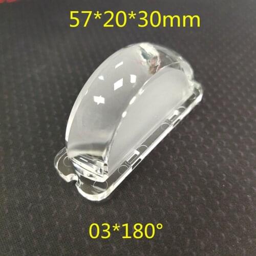 2pcs 57x20x30mm 57*20*30mm U shape 180 degrees window light lens line shine lens LED car spotlight lens
