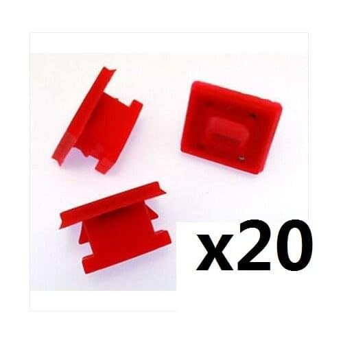 20x For BMW Dashboard Trim Strip Grommet. Red Clips for Dash Insert. E46 E83 E65 E66