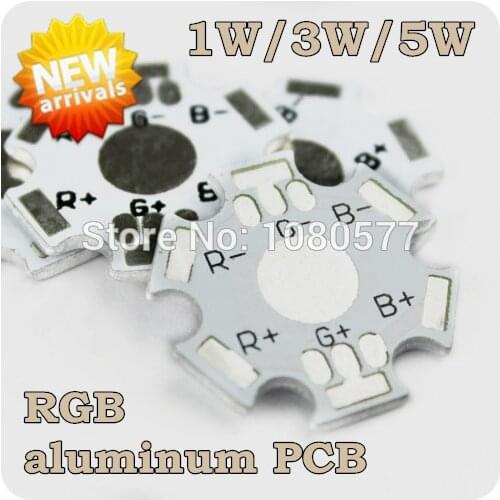 50pcs 1W 3W RGB Aluminum Base Plate, 20mm High Power LED PCB Board Lamp Plate, Free Shipping