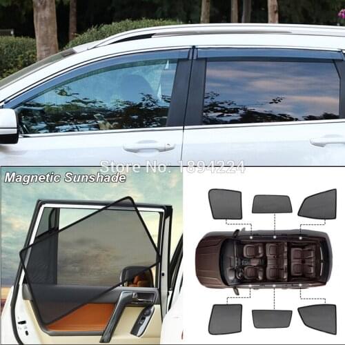 Car Full Side Windows Magnetic Sun Shade UV Protection Ray Blocking Mesh Visor For Honda CR-V