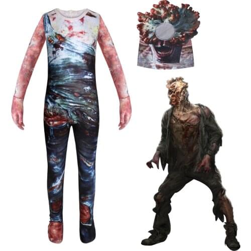 Kids Halloween Costumes Funny Creepy Bodysuit Headgear Boys Cosplay Carnival Party Scary Zombie Clothing Nightmare Before Xmas