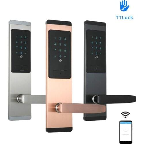 Electronic Door lock Smart Remote Bluetooth-compatible Code TTLock APP control Door Lock Unlock For Hotel Apartment Rental house