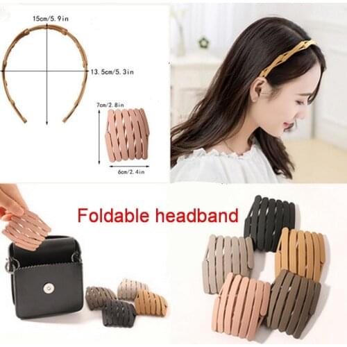 2021 Hot Sell Unisex Foldable Headband Women Fashion Changeable Hairband Girl Frosted Toothed Head Bands DIY Hair Accessories