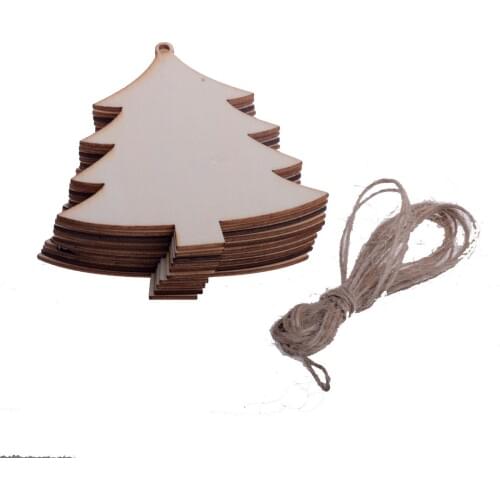 Christmas Tree Wooden Craft Decoration Shapes Ornaments Gift DIY Card Making Blank Xmas Wedding Decorations MDF Dector