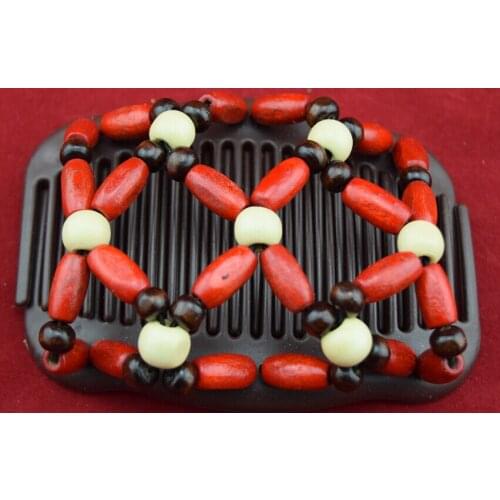 Red black beads spring festival new year magic comb 20 pcs/lot hair accessory Double Magic Fashion lady special new year gift