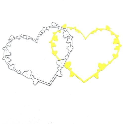 Julyarts Heart Lace Stencils Natal Moldes For Scrapbooking Die Cut Stencil Handmade Paper Card Make Mould Model Craft Decoration
