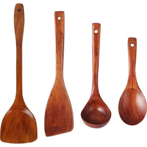 Kitchenware Wooden Shovel Wooden Spoon Cooking Shovel High Temperature Rice Shovel Long Handle Wooden Spatula
