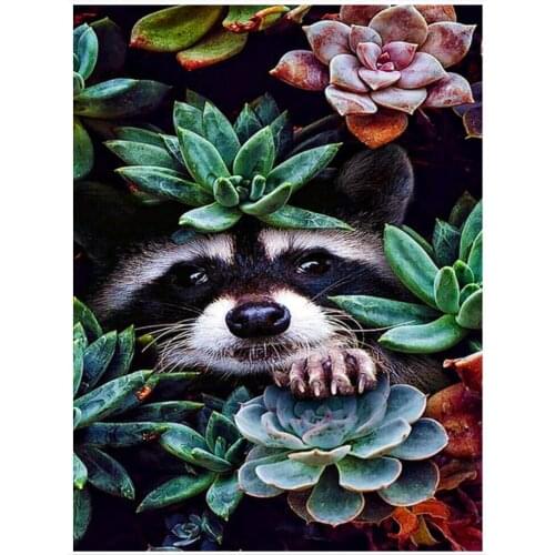 Succulent Embroidery Mosaic Craft Ranccon Diamond Painting Kits Crystal Picture Wall Paper Rhinestone Drawing Christmas Gift