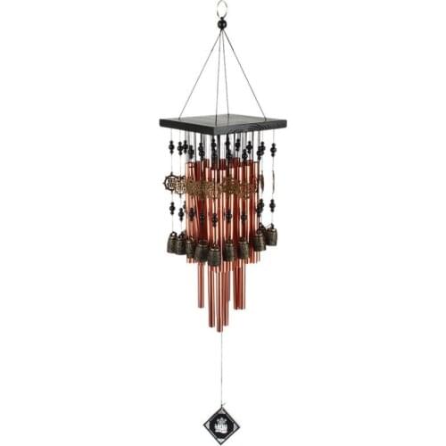 Outdoor Indoor 28 Metal Tube Wind Chime with Copper Bell Large Windchimes for Patio Garden Terrace W3089
