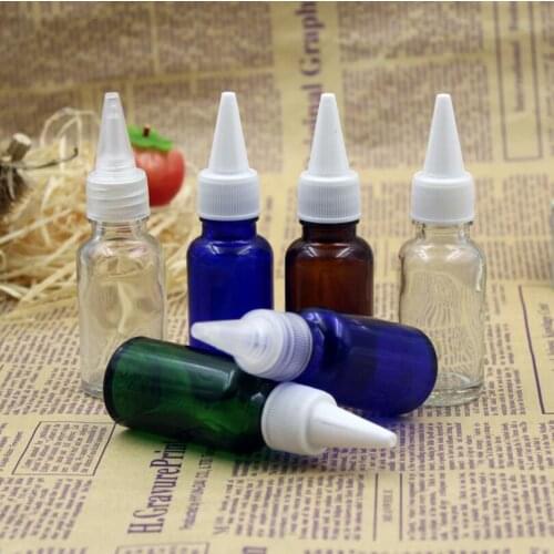Wholesale 300pcs/lot NEW 20ML Perfume Water Glass Beak Bottles Empty PET Bottles with Pointed Lids