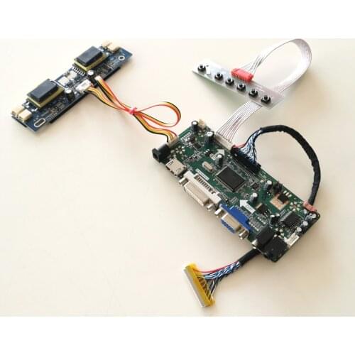 Fit LM220WE1 LM220WE3 VGA DVI keyboard 4CCFL 1680*1050 LVDS 30Pins+cable 22" M.NT68676 LCD screen controller board DIY kit