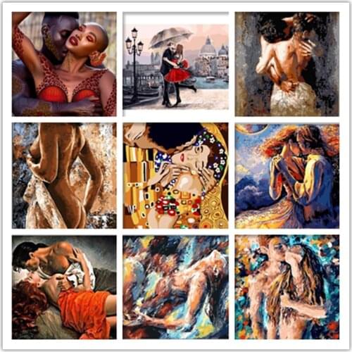 Full square round diamond painting sexy woman diamond embroidery lover rhinestone abstract art mosaic picture by number
