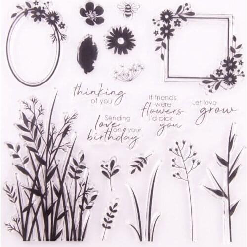 Ellipse And Square Shape Clear Transparent Rubber Stamp For DIY Stationery Scrapbooking Card Making Album Decoroation Supplies