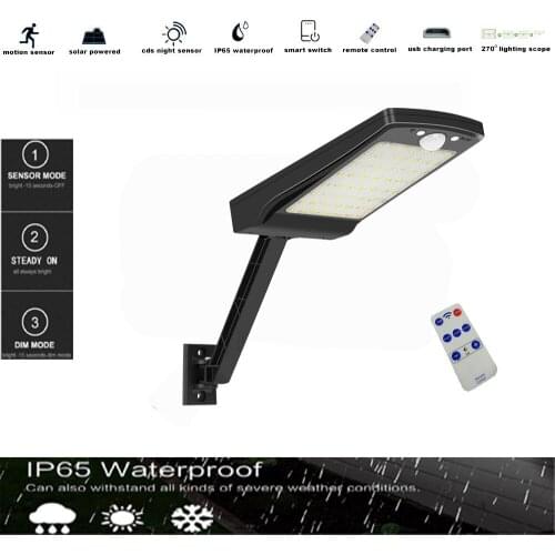 Solar led garden light street lamp outdoor Waterproof Decoration PIR Motion Sensor Night Security Wall