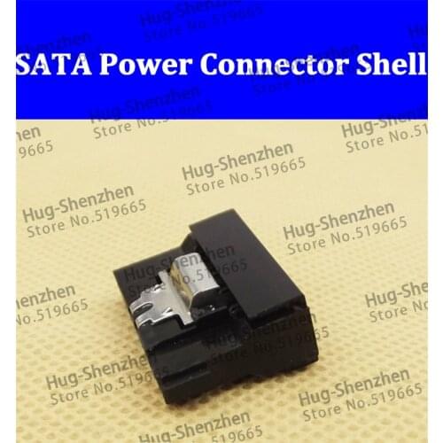 High quality 100 pcs Black SATA Pierce SATA Power Supply Terminal Connector shell with Buckle