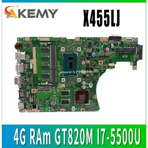 X455LJ motherboard For ASUS X455L X455LJ X455LB X455LD A455L F455L K455L X454L Laptop mainboard 4G RAm GT820M I7-5500U