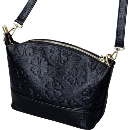 Genuine Leather Women Messenger Bag Fashion Shoulder Bag Crossbody Bags For Female Top-Handle Bags Luxury Shell Tote Purse