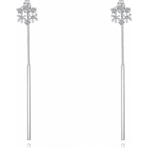 TRACYSWING Brand Real Austrian Crystals Fashion Heart trendy Dangle Earrings For Women Gift White Gold Color #TW131710