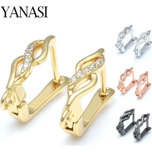 4 Colors Handmade Earrings Supplies NEW Leaf Shape Earring Hooks Accessories for Jewelry Making Women Earrings DIY