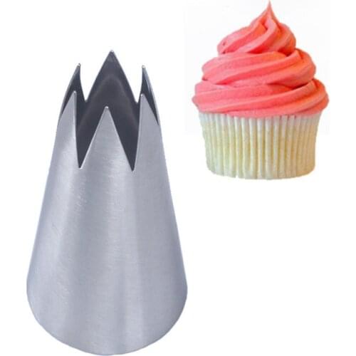 1PCS Piping Nozzle Cake Decorating Tools Stainless Steel Icing Nozzles Cream Pastry Nozzles Large Size Open Star Tips #633