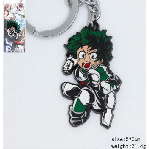 10 pcs/lot Anime My Hero Academia Boku no Hero Akademia keyring keychain necklace pendant toy key chain set gifts