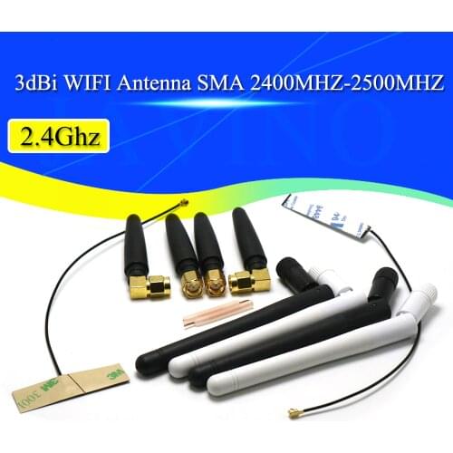2PCS 2.4Ghz 3dbi WIFI Antenna 2.4G RP SMA Male Universal Antennas Amplifier WLAN Router Antenne Booster 2400-2500mhz