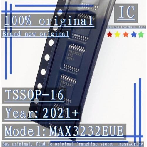 2021+100% Brand new original 5PCS-50PCS MAX3232EUE MAX3232 TSSOP-16 Transceiver chip