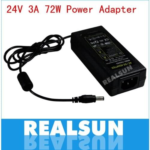 AC/DC Power Adapter 24V 3A 72W Power Supply Adapter with EU US AU UK plug AC Cable Wholesale free shipping