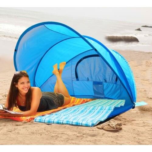 Pop Up Summer Automatic Beach Tent 2-3 People Speed Open Quick Opening Simple Shade Sun Fishing Park Leisure Tent BBQ Tent