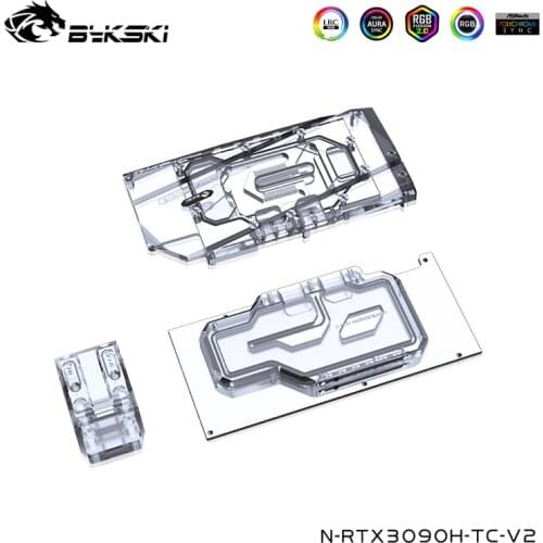 Bykski Founders PCB Design Galaxy,PNY ,Palit,Gainward ,RTX 3080 3090 Back Plate Full Cover GPU Water Block, N-RTX3090H-TC-V2