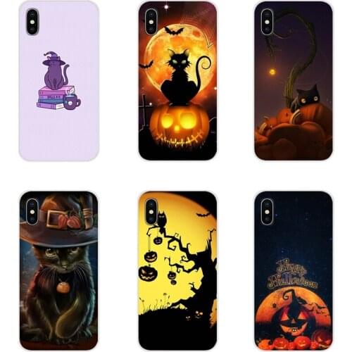 Accessories Phone Shell Covers For Apple iPhone X XR XS 11Pro MAX 4S 5S 5C SE 6S 7 8 Plus ipod touch 5 6 Witch and cat