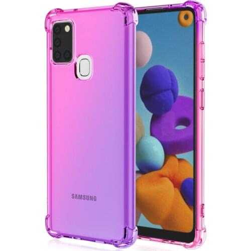 500pcs Air Cushion Corner Case Gradient Colorful TPU Shockproof Cover For Samsung Galaxy A02S A02 A12 A22 A32 A42 A52 A72 A82