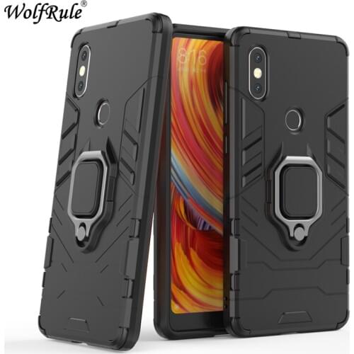 Case For Xiaomi Mi Mix 2S TPU Hard PC Case Ring Holder Stand Magnetic Armor Case For Xiaomi Mi Mix 2S Shell For Mi Mix 2S Funda
