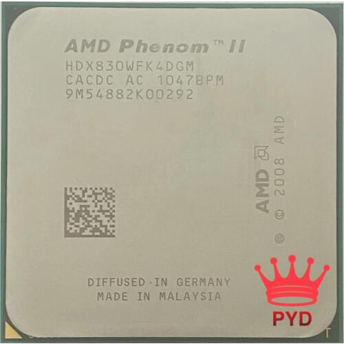 AMD Phenom II X4 830 2.8 GHz Quad-Core CPU Processor HDX830WFK4DGM Socket AM3