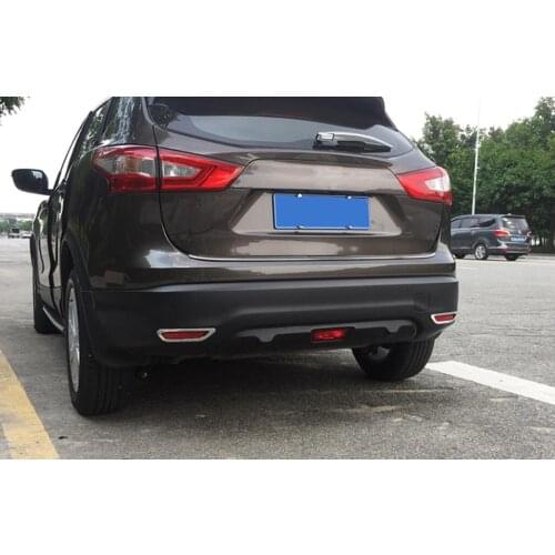 For Nissan Qashqai 2016 - 2020 Car Body ABS Chrome Cover Trim Back Tail Rear Fog Light Lamp Frame Stick ABS YJD