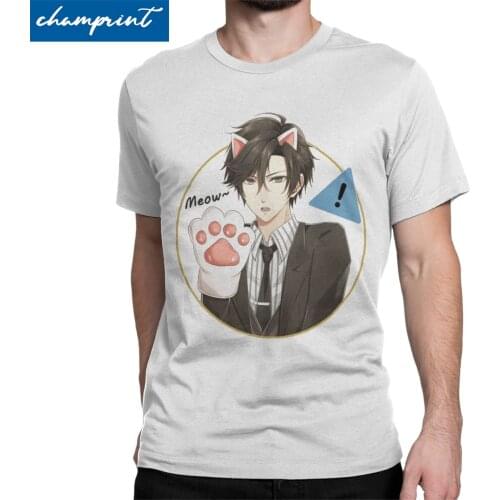 Jumin Men T Shirt Mystic Messenger MM BG Otome Game Crazy Tee Shirt Short Sleeve Round Collar T-Shirt Cotton Gift Idea Clothing