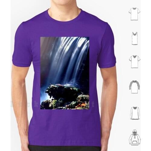 Fall Splash T Shirt Print 100% Cotton New Cool Tee Fall Splash Waterfall Water Autumn Fall Leaves Leaf Nature Natural