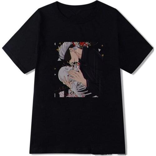 T-shirts Loose Streetwear Harajuku Jujutsu Kaisen Print Summer Fashion men Short Sleeve Casual Women Black Tees