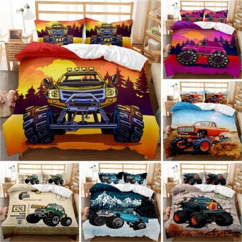 HD 3D Digital Mountain Bike Printed Bedding Set Motorbike Printed Duvet Cover Set Comfort Cover (Twin Full Queen King Size )