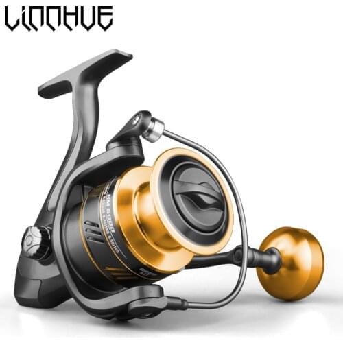 LINNHUE Fishing Reel HM1000-7000 Spinning Reel 8kg Max Drag Reel Fishing 5.2:1 Speed Metal Spool Ball Grip Coil Fishing Reel