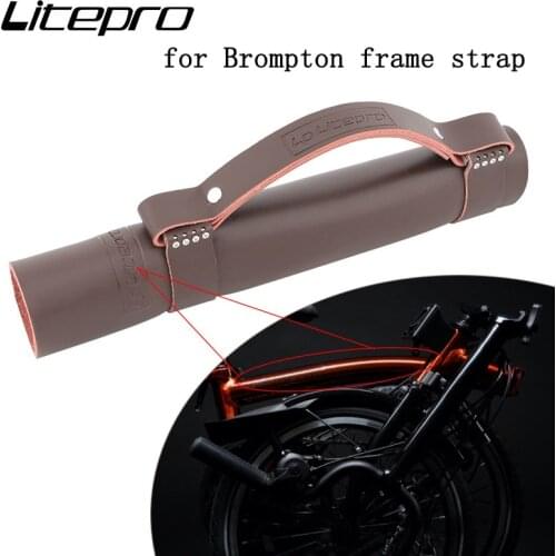 Litepro For Brompton Frame Strap Handmade Leather Retro Main Frame Protector Bike Accessories