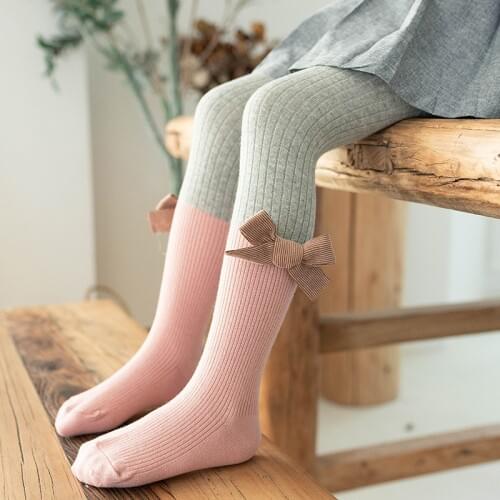 Kids Girl Leggings New Spring Autumn Baby Boomers Pants Bowknot Cotton Embroidery Girls Leggings Warm Leggings Pantyhose