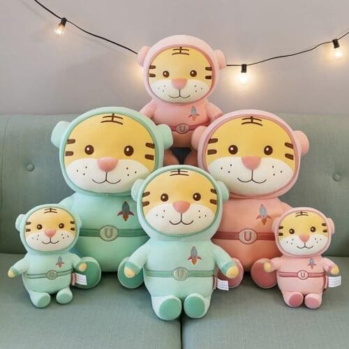 Stuffed Plush Cute Space Tiger Toys Pillow Kawaii Sleeping Pillow Cute Tiger Doll Plush Toy Kids Birthday Christmas Present